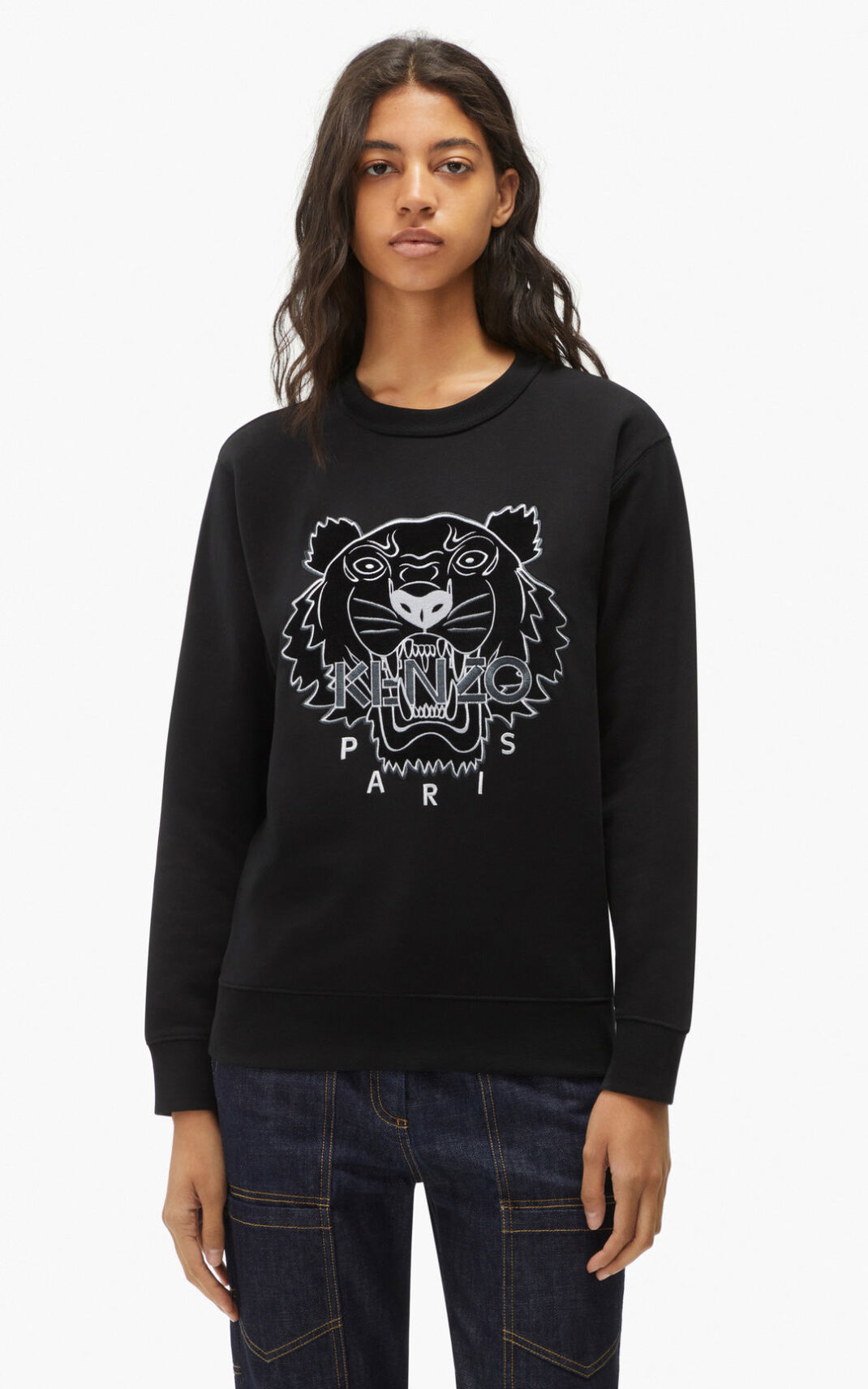 Kenzo The Vinter Capsule Tiger Sweatshirt Dame - Sort DK-351431